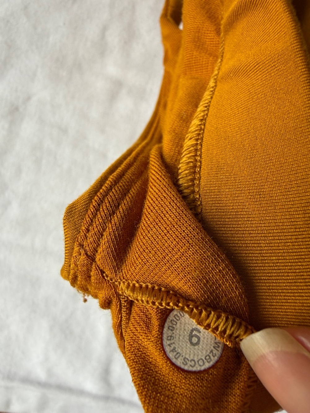 lululemon athletica V-Neck Contrast Trim Sports Bra - Mustard & Cream - Picture 5 of 8